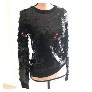Paillette sweater black